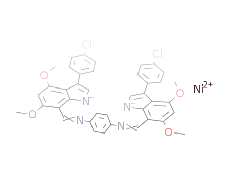 Molecular Structure of 362590-60-1 ((1,4-bis[3-(4-chlorophenyl)-4,6-dimethoxyindol-7-ylmethyleneamino]benzenato<sup>(2-)</sup>)nickel(II))