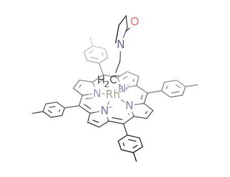 Rh(5,10,15,20-tetratolylporphyrinato)(β-N-pyrrolidonylethyl)
