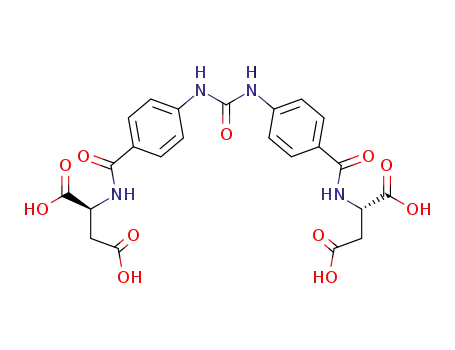 Molecular Structure of 133808-58-9 ((S)-2-(4-{3-[4-((S)-1,2-Dicarboxy-ethylcarbamoyl)-phenyl]-ureido}-benzoylamino)-succinic acid)