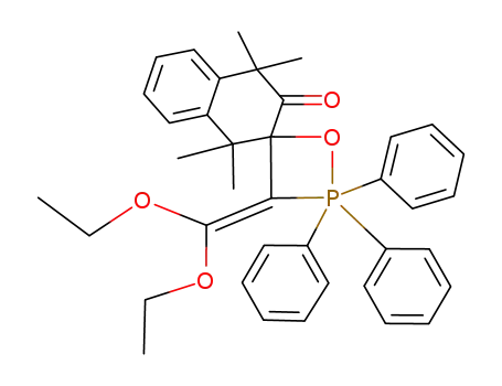 3'-(Diethoxymethylen)-1,4-dihydro-1,1,4,4-tetramethyl-2',2',2'-triphenylspiro<naphthalin-2(3H),4'-<1,2λ<sup>5</sup>>oxaphosphetan>-3-on