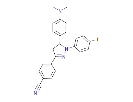 4-(5-(4-(dimethylamino)phenyl)-1-(4-fluorophenyl)-4,5-dihydro-1H-pyrazol-3-yl)benzonitrile