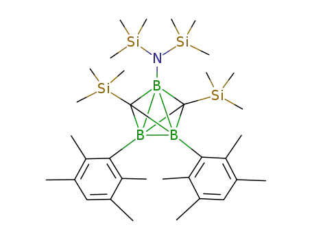 Molecular Structure of 191107-87-6 (C<sub>2</sub>B<sub>3</sub>(N(Si(CH<sub>3</sub>)3)2)(Si(CH<sub>3</sub>)3)2(C<sub>6</sub>H(CH<sub>3</sub>)4)2)