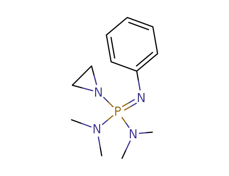 Molecular Structure of 115782-76-8 (Phosphonimidic diamide,
P-1-aziridinyl-N,N,N',N'-tetramethyl-N''-phenyl-)