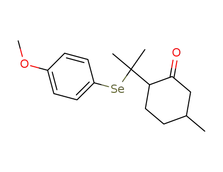 2-[1-(4-Methoxy-phenylselanyl)-1-methyl-ethyl]-5-methyl-cyclohexanone