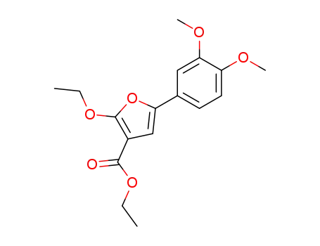 3-Furancarboxylic acid, 5-(3,4-dimethoxyphenyl)-2-ethoxy-, ethyl ester