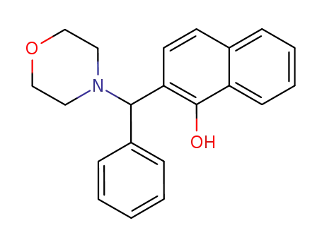 Molecular Structure of 102474-89-5 (2-[morpholin-4-yl(phenyl)methyl]naphthalen-1-ol)