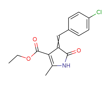 Molecular Structure of 145471-99-4 (4-[1-(4-Chloro-phenyl)-meth-(Z)-ylidene]-2-methyl-5-oxo-4,5-dihydro-1H-pyrrole-3-carboxylic acid ethyl ester)