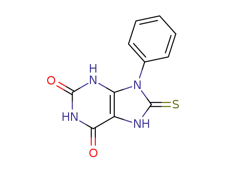 Molecular Structure of 133973-91-8 (9-phenyl-8-thio-uric acid)