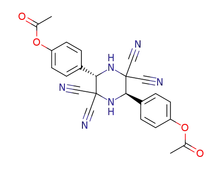 2,2,5,5-tetracyano-trans-3,6-bis(4-acetoxyphenyl)piperazine