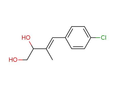 Molecular Structure of 89726-39-6 (3-Butene-1,2-diol, 4-(4-chlorophenyl)-3-methyl-, (E)-)