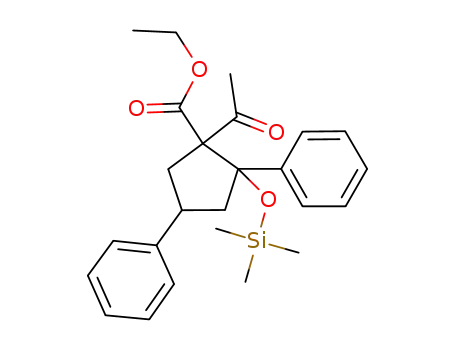 ethyl 1-acetyl-2,4-diphenyl-2-(trimethylsilyloxy)cyclopentanecarboxylate