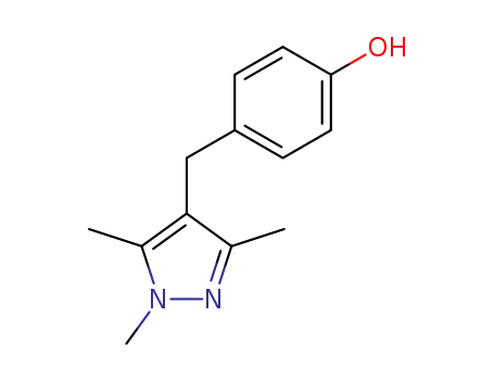 Molecular Structure of 75999-00-7 (4-[(1,3,5-TRIMETHYL-1H-PYRAZOL-4-YL)METHYL]BENZENOL)