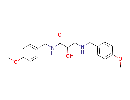 Molecular Structure of 1099828-11-1 (2-hydroxy-N-(4-methoxybenzyl)-3-(4-methoxybenzylamino)propionamide)