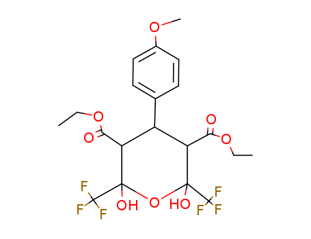 diethyl 2,6-dihydroxy-4-(4-methoxyphenyl)-2,6-bis(trifluoromethyl)oxane-3,5-dicarboxylate cas  3449-42-1