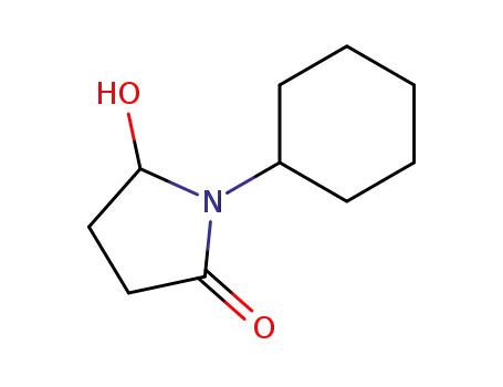 Molecular Structure of 58804-51-6 (2-Pyrrolidinone, 1-cyclohexyl-5-hydroxy-)