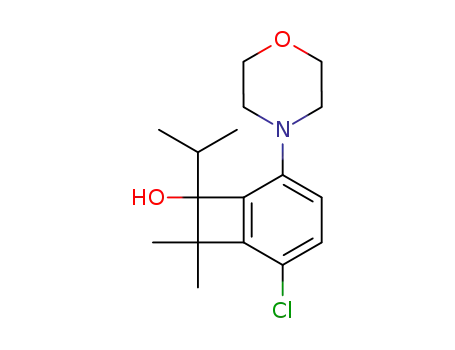 2-chloro-7-isopropyl-8,8-dimethyl-5-morpholin-4-yl-bicyclo[4.2.0]octa-1,3,5-trien-7-ol