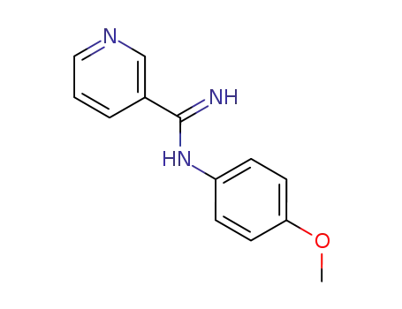 Molecular Structure of 23565-00-6 (3-Pyridinecarboximidamide,N-(4-methoxyphenyl)-)