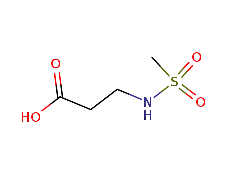 Molecular Structure of 105611-92-5 (3-[(METHYLSULFONYL)AMINO]PROPANOIC ACID)