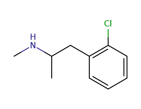 Molecular Structure of 4302-93-6 (2-Chloro-N,α-dimethylbenzeneethanamine)