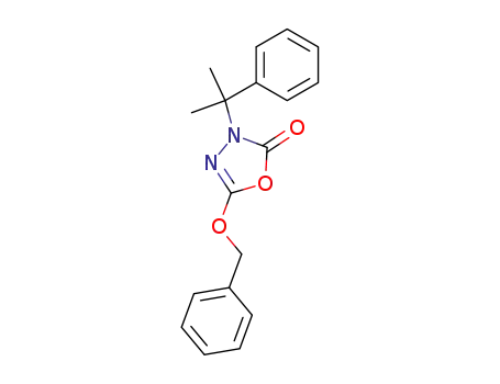 Molecular Structure of 60104-00-9 (5-benzyloxy-3-(1-methyl-1-phenyl-ethyl)-3<i>H</i>-[1,3,4]oxadiazol-2-one)