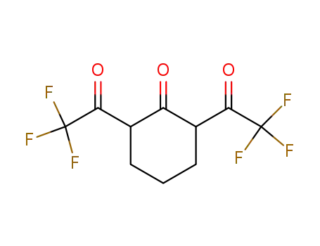 Molecular Structure of 672956-75-1 (2,6-BIS(2,2,2-TRIFLUOROACETYL)CYCLOHEXANONE)