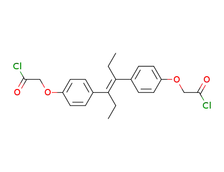4.4'-bis-chloroformylmethoxy-α.α'-diethyl-<i>trans</i>-stilbene