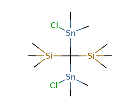 Molecular Structure of 60739-99-3 ((Me<sub>3</sub>Si)2C(SnMe<sub>2</sub>Cl)2)