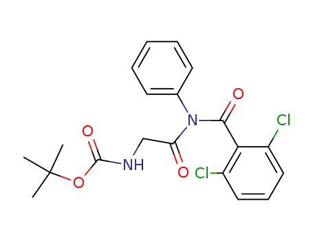 Molecular Structure of 113035-33-9 (Carbamic acid, [2-[(2,6-dichlorobenzoyl)phenylamino]-2-oxoethyl]-,
1,1-dimethylethyl ester)