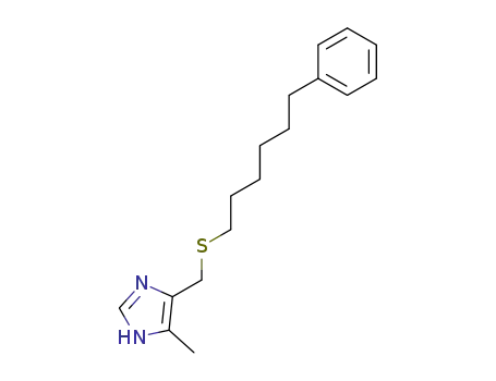 Molecular Structure of 131028-48-3 (5-Methyl-4-(6-phenyl-hexylsulfanylmethyl)-1H-imidazole)
