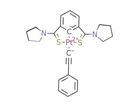 phenylacetylide(η3-S,C,S-2,6-bis(1-pyrrolidinothiocarbonyl)phenyl)platinum(II)