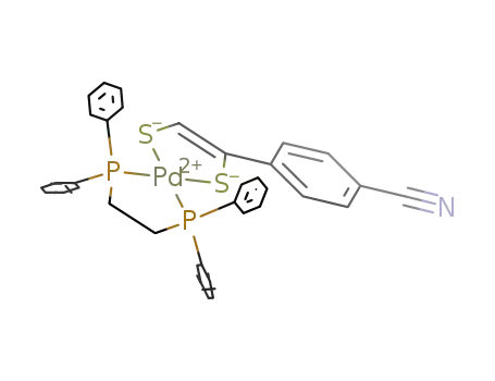 [((p-cyanophenyl)-S<sub>2</sub>C<sub>2</sub>H)(bis-(diphenylphosphino)ethan)palladium(II)]