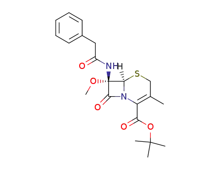 (6<i>R</i>)-7<i>c</i>-methoxy-3-methyl-8-oxo-7<i>t</i>-(2-phenyl-acetylamino)-(6<i>r</i><i>H</i>)-5-thia-1-aza-bicyclo[4.2.0]oct-2-ene-2-carboxylic acid <i>tert</i>-butyl ester