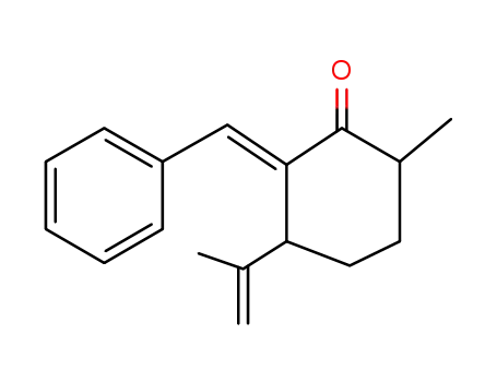 Molecular Structure of 16396-53-5 (trans-3-Benzyliden-8-p-menthen-2-on)