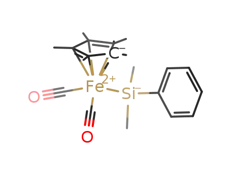 Molecular Structure of 745811-87-4 ((C<sub>5</sub>Me<sub>5</sub>)Fe(CO)2SiMe<sub>2</sub>Ph)