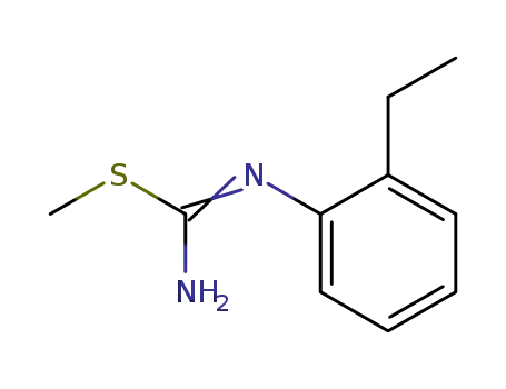 Molecular Structure of 89069-98-7 (Carbamimidothioic acid, (2-ethylphenyl)-, methyl ester)