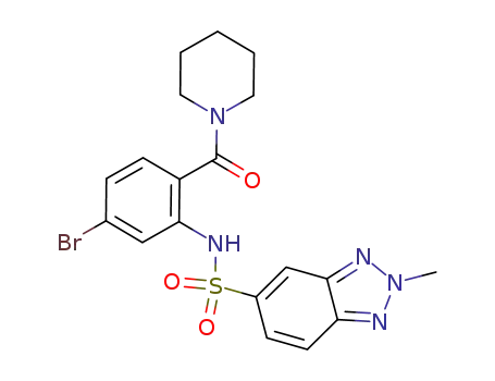 2-methyl-2H-benzotriazole-5-sulfonic acid [5-bromo-2-(piperidine-1-carbonyl)-phenyl]-amide