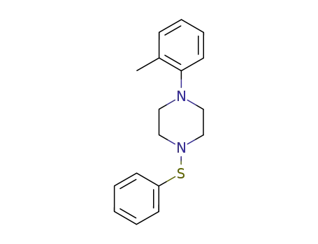 Molecular Structure of 63633-93-2 (Piperazine, 1-(2-methylphenyl)-4-(phenylthio)-)