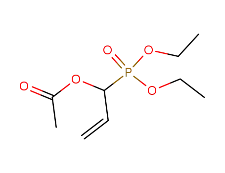 Molecular Structure of 13103-44-1 (Phosphonic acid, [1-(acetyloxy)-2-propenyl]-, diethyl ester)