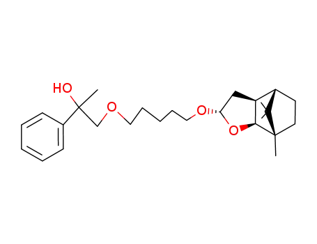 2-Phenyl-1-[5-((1S,2S,4S,6S,7S)-1,10,10-trimethyl-3-oxa-tricyclo[5.2.1.0<sup>2,6</sup>]dec-4-yloxy)-pentyloxy]-propan-2-ol