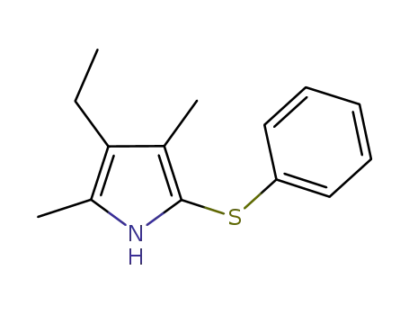 Molecular Structure of 1128077-07-5 (3-ethyl-2,4-dimethyl-5-(phenylthio)-1H-pyrrole)