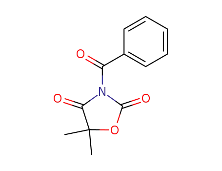 Molecular Structure of 74529-69-4 (3-Benzoyl-5,5-dimethyl-oxazolidine-2,4-dione)