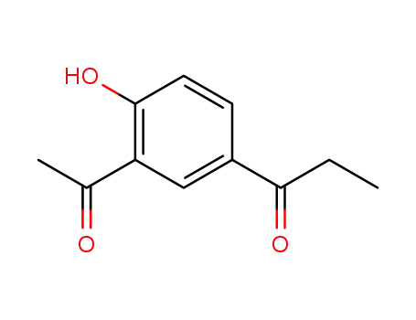Molecular Structure of 79010-36-9 (1-(3-acetyl-4-hydroxyphenyl)propan-1-one)