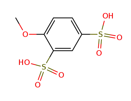 Molecular Structure of 46506-54-1 (4-methoxy-benzene-1,3-disulfonic acid)