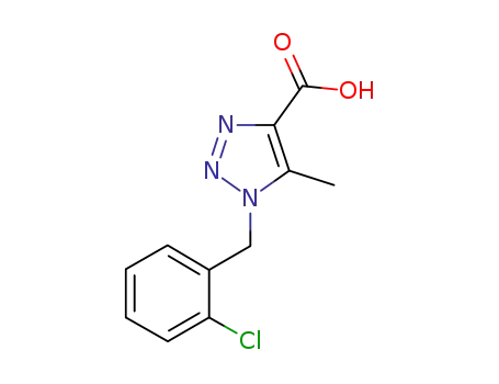 Molecular Structure of 1034738-41-4 (1-(2-chlorobenzyl)-5-methyl-1H-1,2,3-triazole-4-carboxylic acid)