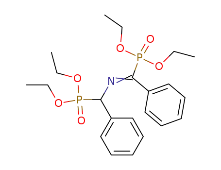 Phosphonic acid,
[[[(diethoxyphosphinyl)phenylmethylene]amino]phenylmethyl]-, diethyl
ester