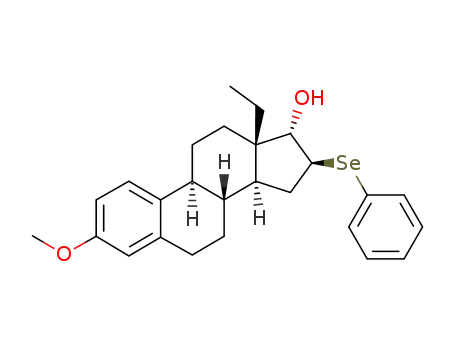 Molecular Structure of 80904-57-0 (3-Methoxy-18-methyl-16β-phenylselenyl-1,3,5(10)-oestratrien-17α-ol)
