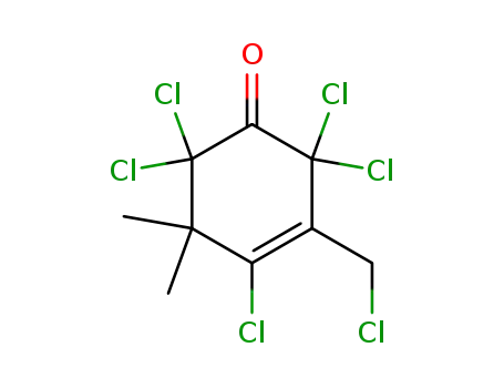 3-Cyclohexen-1-one,
2,2,4,6,6-pentachloro-3-(chloromethyl)-5,5-dimethyl-