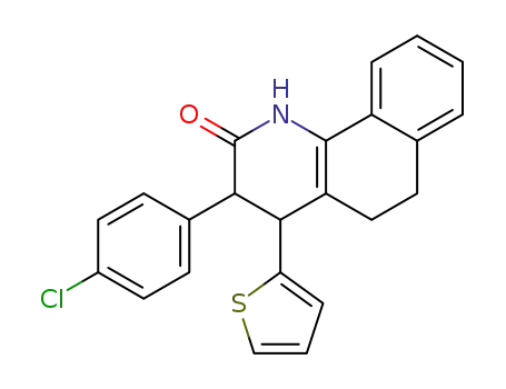 3-(4-Chloro-phenyl)-4-thiophen-2-yl-3,4,5,6-tetrahydro-1H-benzo[h]quinolin-2-one