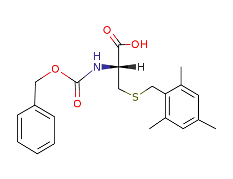 Molecular Structure of 78221-56-4 (L-Cysteine,
N-[(phenylmethoxy)carbonyl]-S-[(2,4,6-trimethylphenyl)methyl]-)
