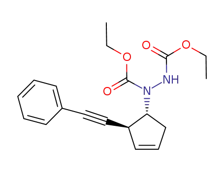 diethyl 1-((1R,2S)-2-(phenylethynyl)cyclopent-3-enyl)hydrazine-1,2-dicarboxylate